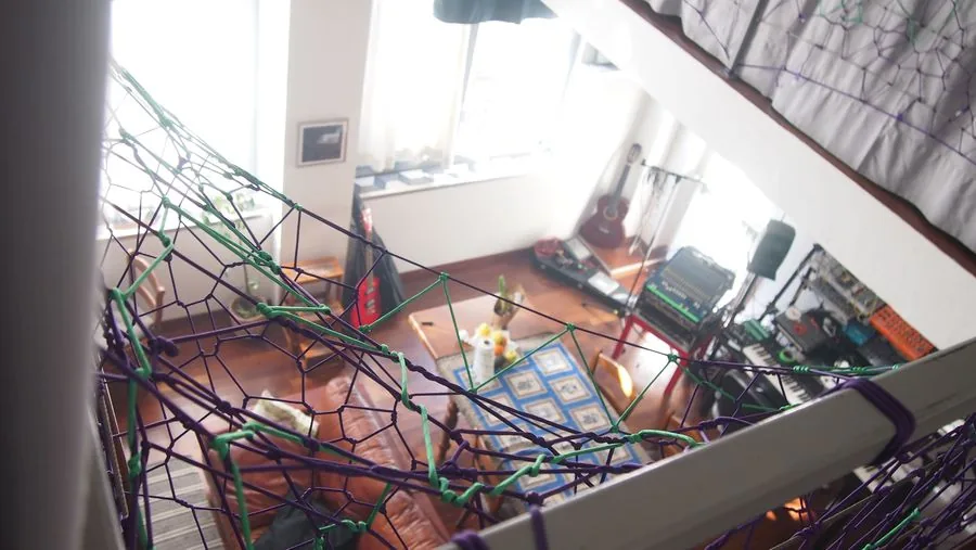Alpaino net, Milano — vista dall'alto attraverso la rete